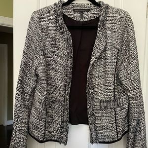 Black and white women’s business blazer